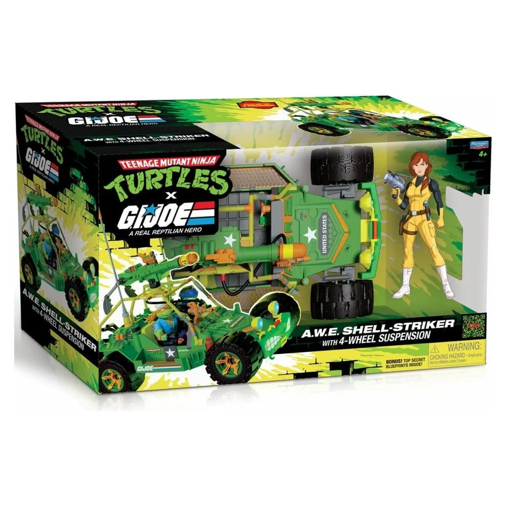 Teenage Mutant Ninja Turtles x G.I. Joe Crossover Classics Vehicle A.W.E. Shell-Striker with Figure Image 1