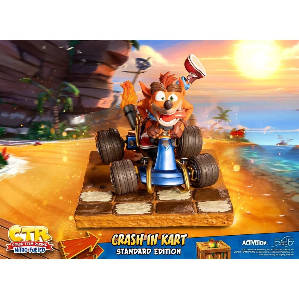 First 4 Figures Crash Team Racing Nitro-Fueled Crash In Kart Resin Statue (31cm) Image 1