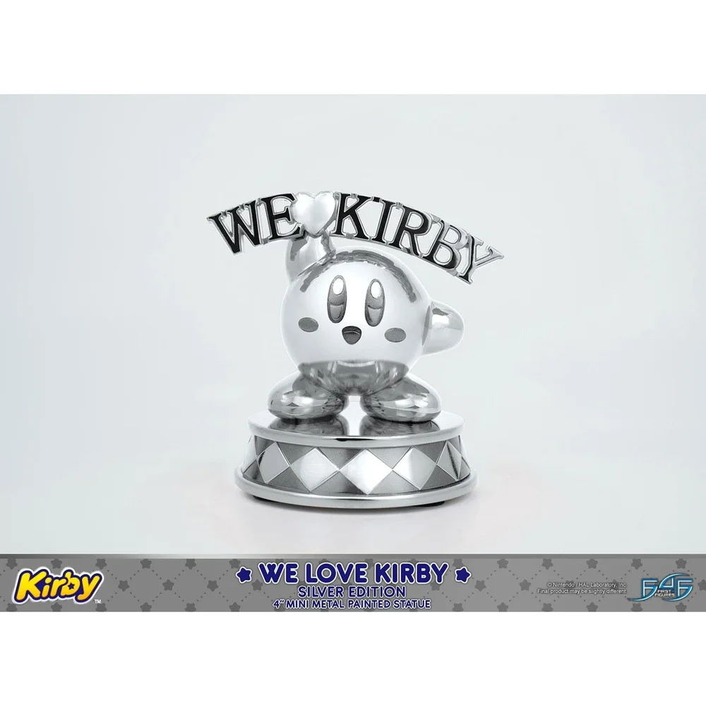 First 4 Figures Kirby We Love Kirby Silver Edition Die-Cast Statue (10cm) Image 1