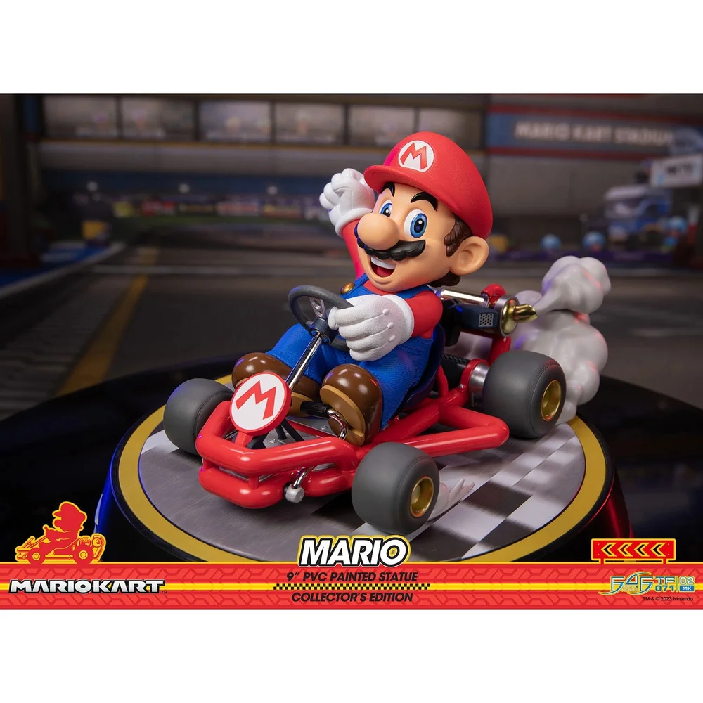 First 4 Figures Mario Kart Mario Collector's Edition PVC Statue (22cm) Image 1