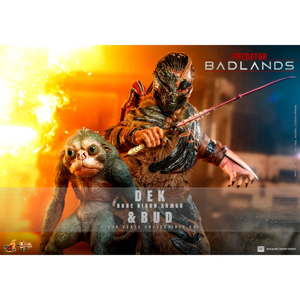 Hot Toys 1/6th Scale Predator Badlands Dek (Bone Bison Armour) and Bud Statue (30cm) Image 1