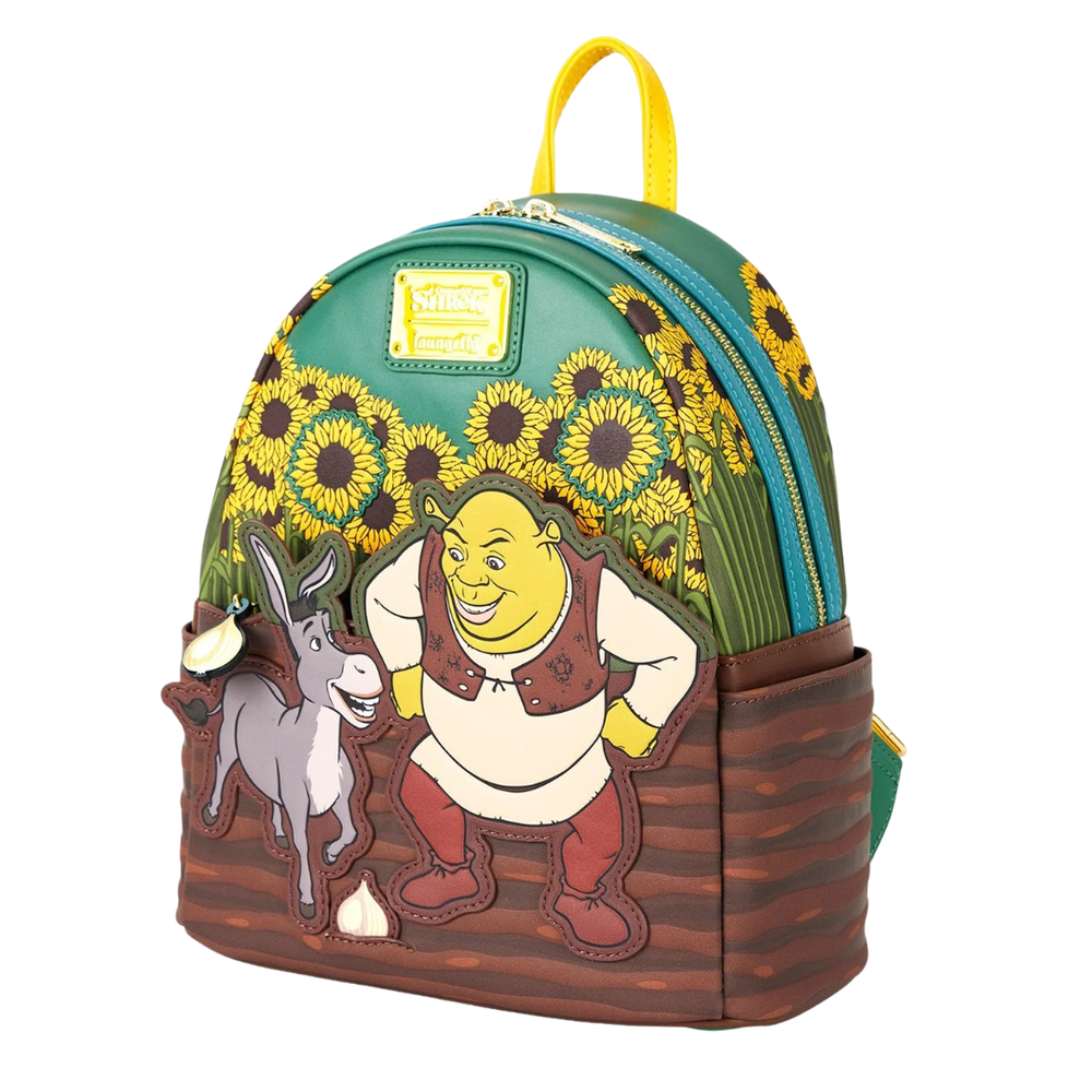 Dreamworks by Loungefly Mini Backpack Shrek & Donkey Sunflower Field Image 1