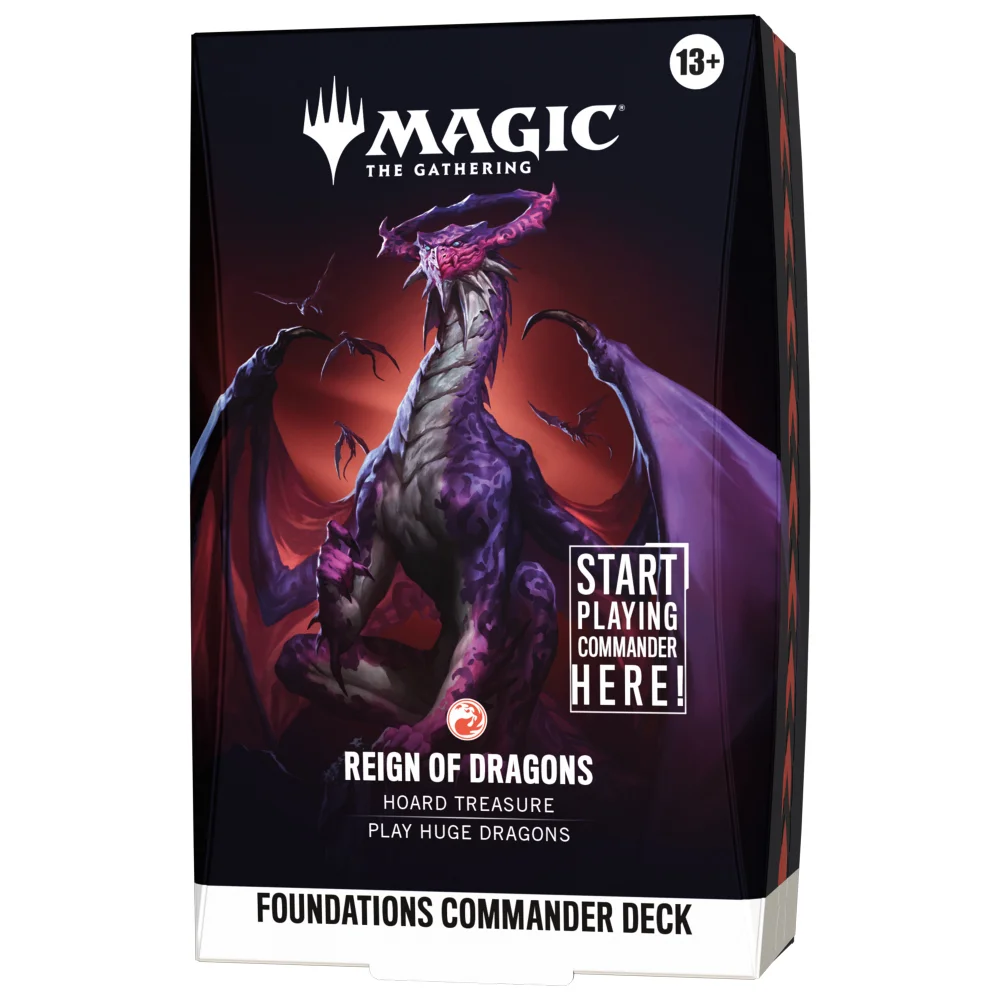 Magic: The Gathering Foundations Reign Of Dragons Starter Commander Deck Image 1