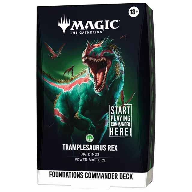 Magic: The Gathering Foundations Tramplesarus Rex Starter Commander Deck