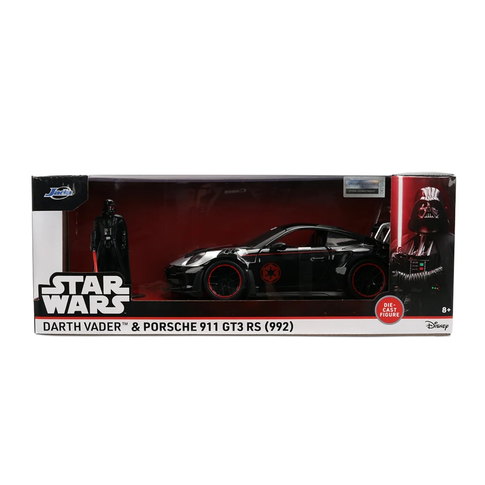 Star Wars Darth Vader Porsche 911 Gt3 Rs W/Fig 1:24 Jada Toys Image 1