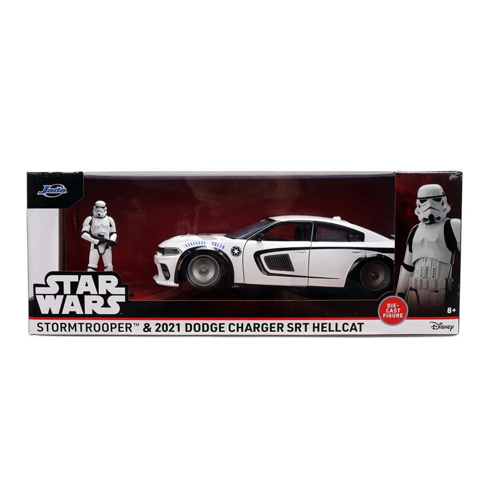 Star Wars Stormtrooper 2021 Dodge Challenger W/Fig 1:24 Jada Toys Image 1