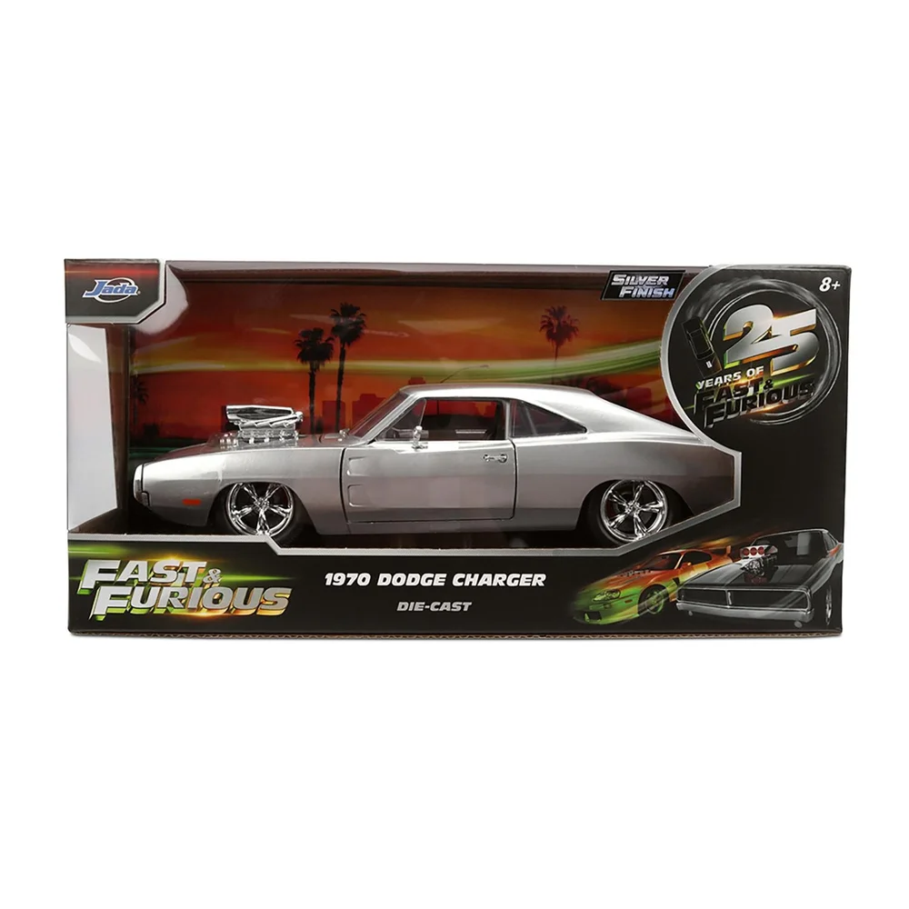 Fast & Furious Anniversary Dom's Dodge Silver Finish 1:24 Jada Toys Image 1
