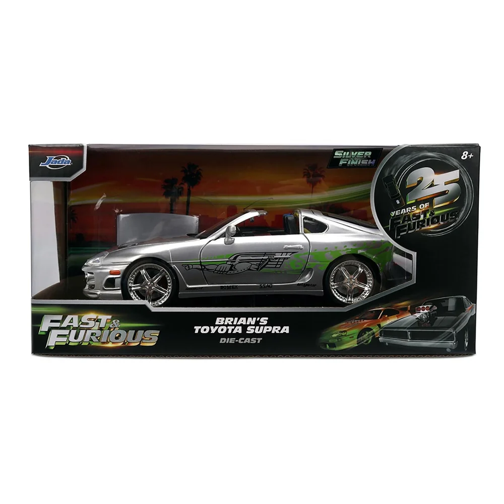 Fast & Furious Anniversary Brian's Toyota Silver Finish 1:24 Jada Toys Image 1