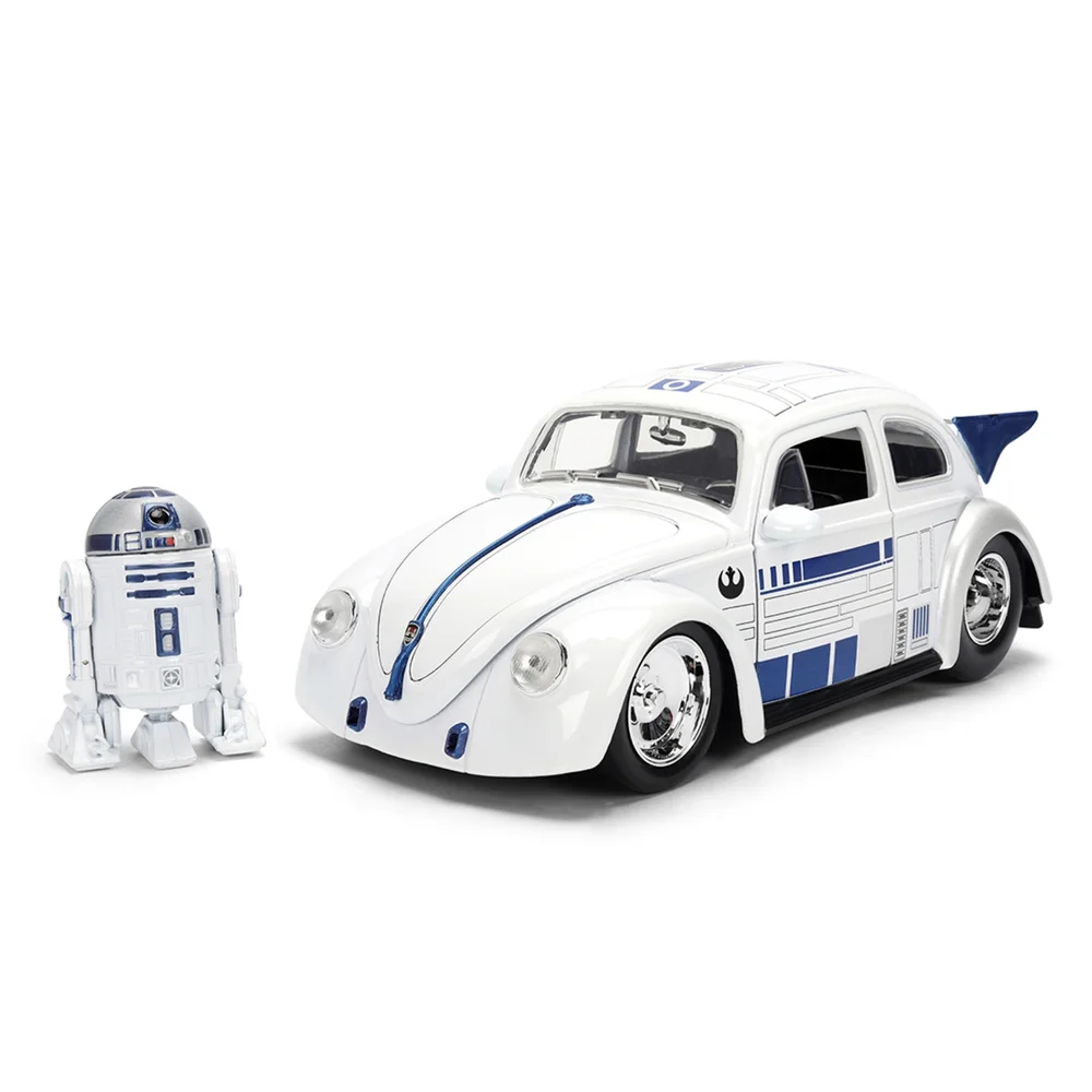 Star Wars R2D2 VW Drag Beetle W/Fig 1:24 Jada Toys Image 1