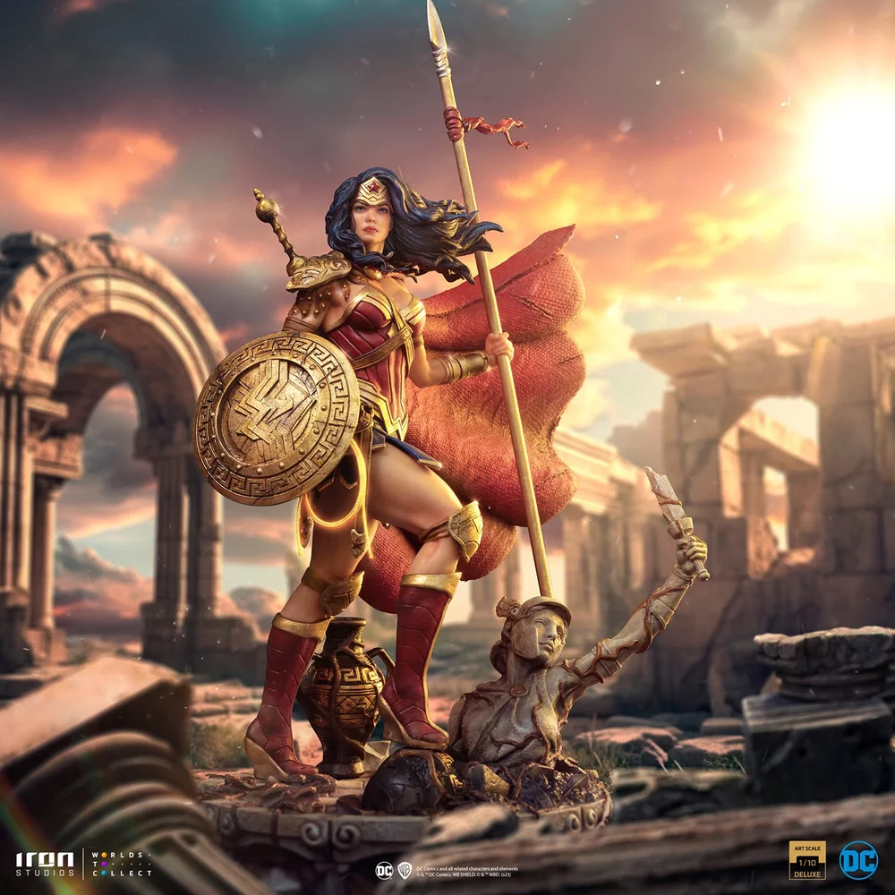 Iron Studios DC Comics Wonder Woman Unleashed Marble Variant Art Scale 1/10 Statue Image 1