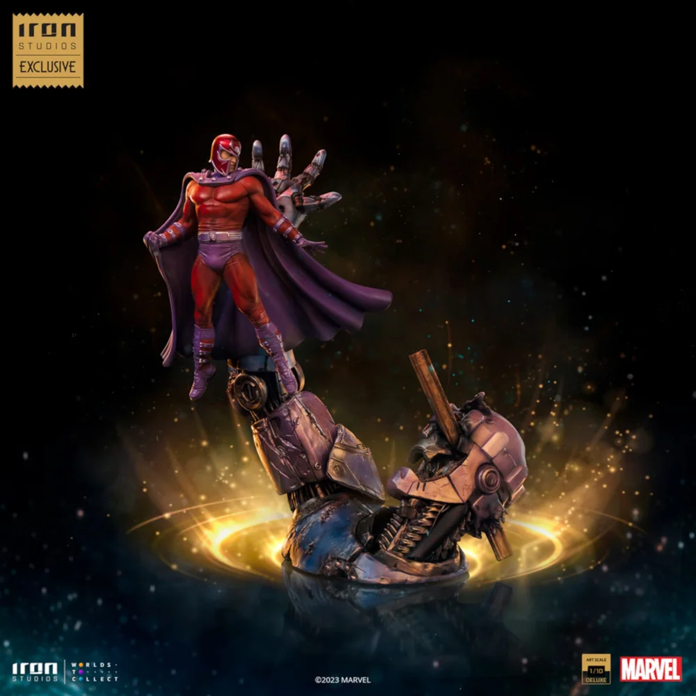 Iron Studios Marvel X-Men Magneto Vs Sentinel Deluxe CCXP23 Art Scale 1/10 Statue Image 1