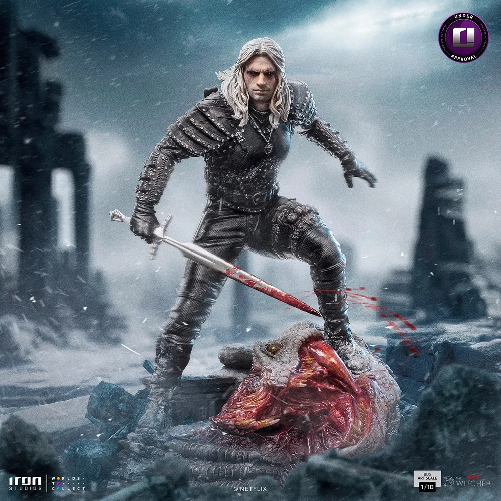 Iron Studios The Witcher Netflix Geralt of Rivia BDS Art Scale Statue Image 1