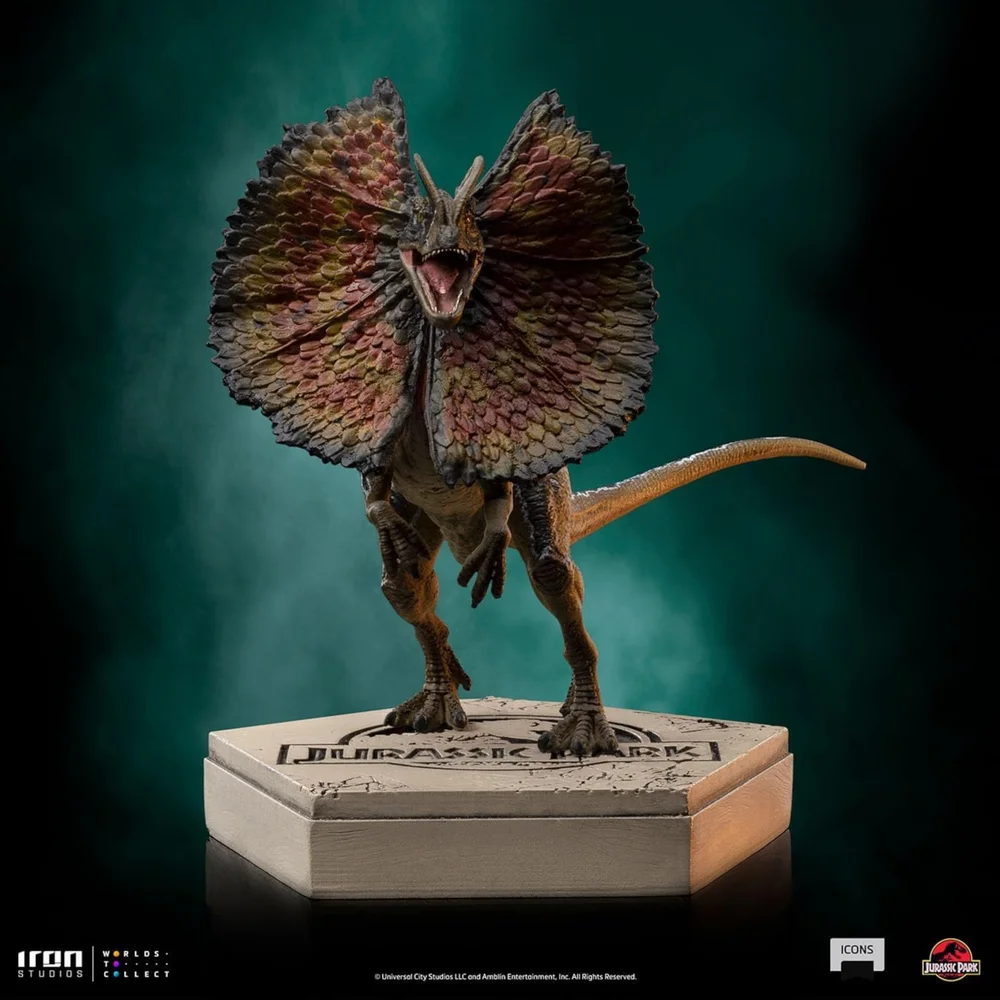 Iron Studios Jurassic Park Dilophosaurus Icons Statue Image 1