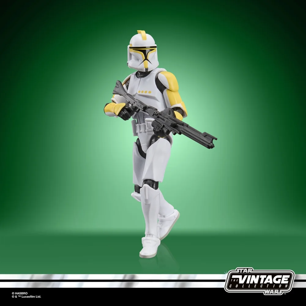 Star Wars The Vintage Collection Clone Trooper Commander, Star Wars: Attack of the Clones 9.5 cm Collectible Action Figure Image 1