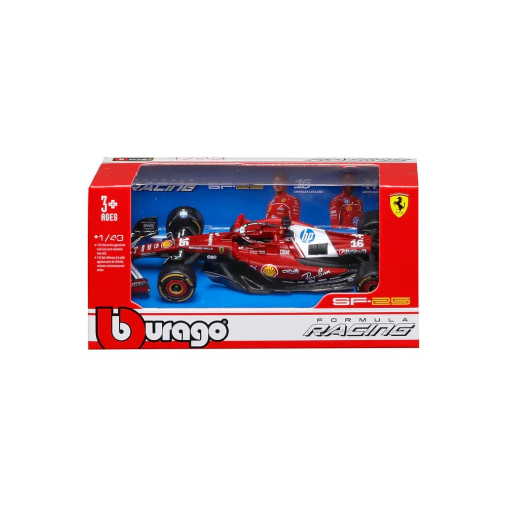 Bburago F1 Ferrari SF-25 2025 Leclerc 1:43 Scale Model Image 1