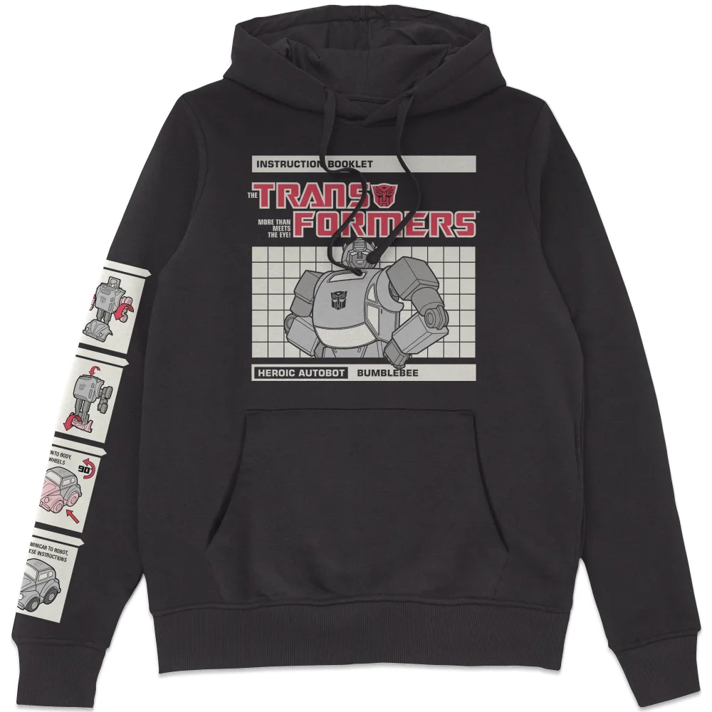 Transformers Bumblebee Instructional Hoodie - Black - S Image 1