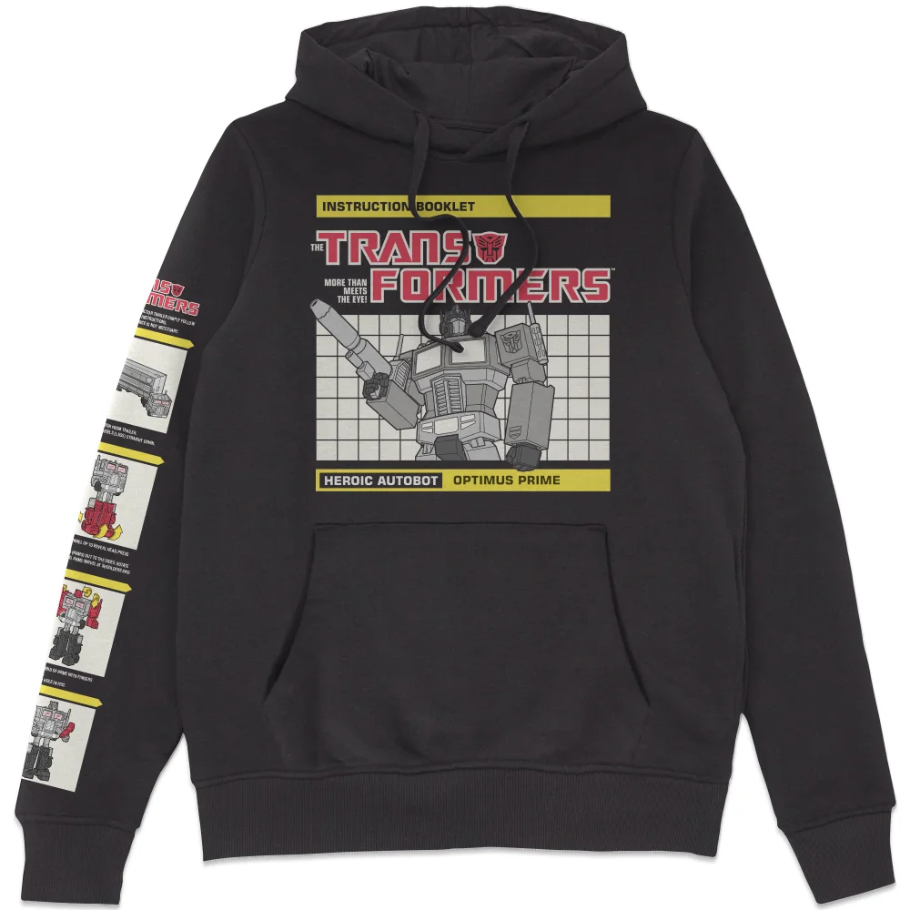Transformers Optimus Prime Instructional Hoodie - Black - XXL Image 1