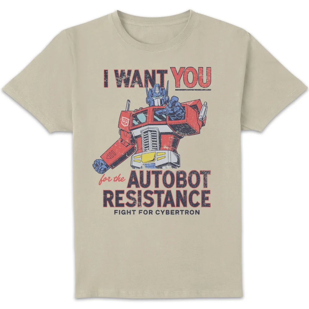 Transformers Autobot Resistance Men's T-Shirt - Cream - S Image 1