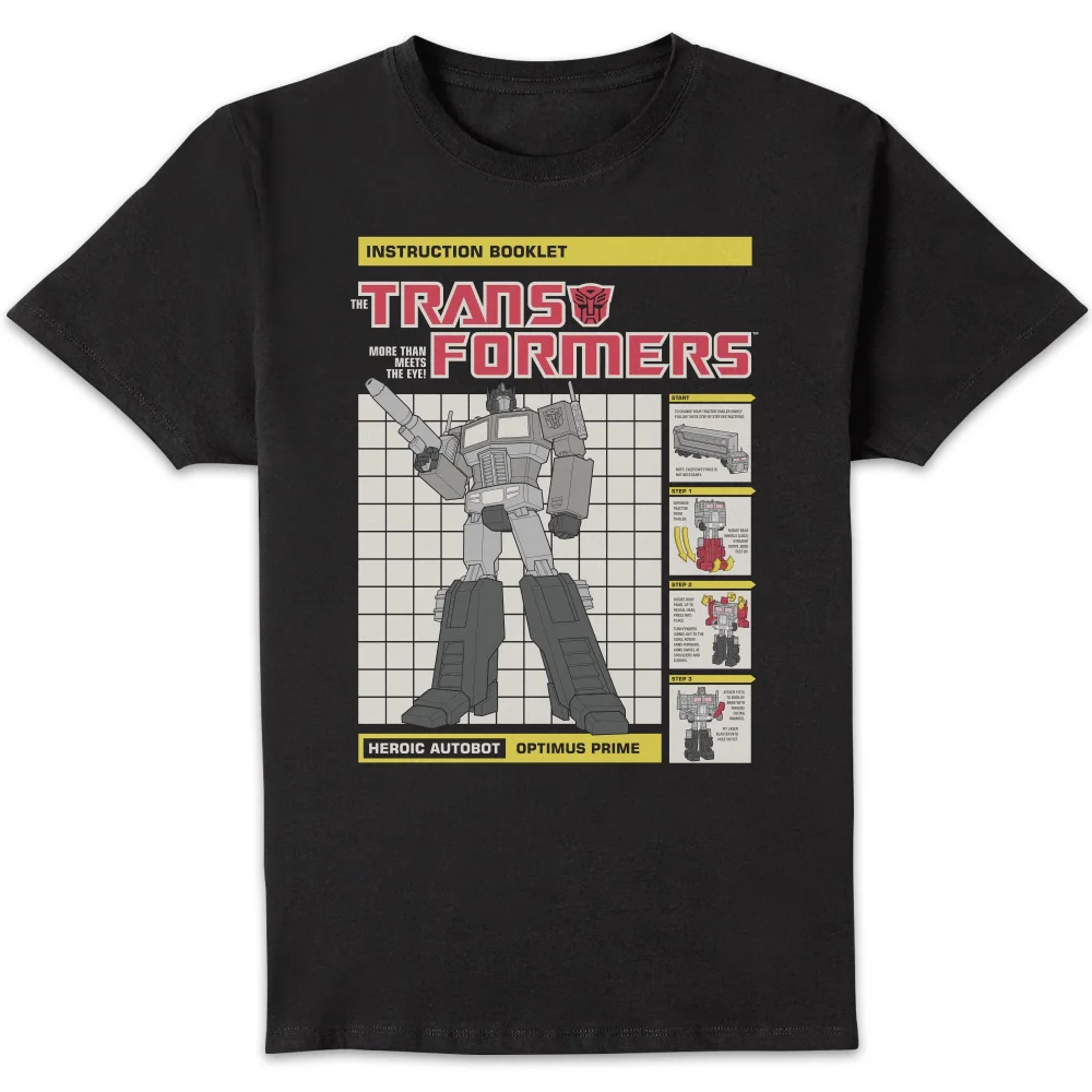 Transformers Optimus Prime Instructional Men's T-Shirt - Black - 5XL Image 1