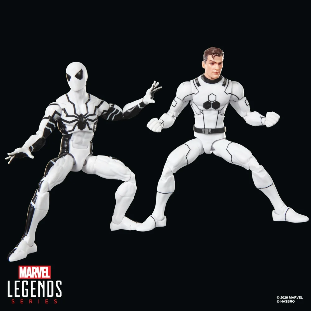 Marvel Legends Series Future Foundation Mister Fantastic & Spider-Man, Fantastic Four Comics Action Figure Two-Pack Image 1