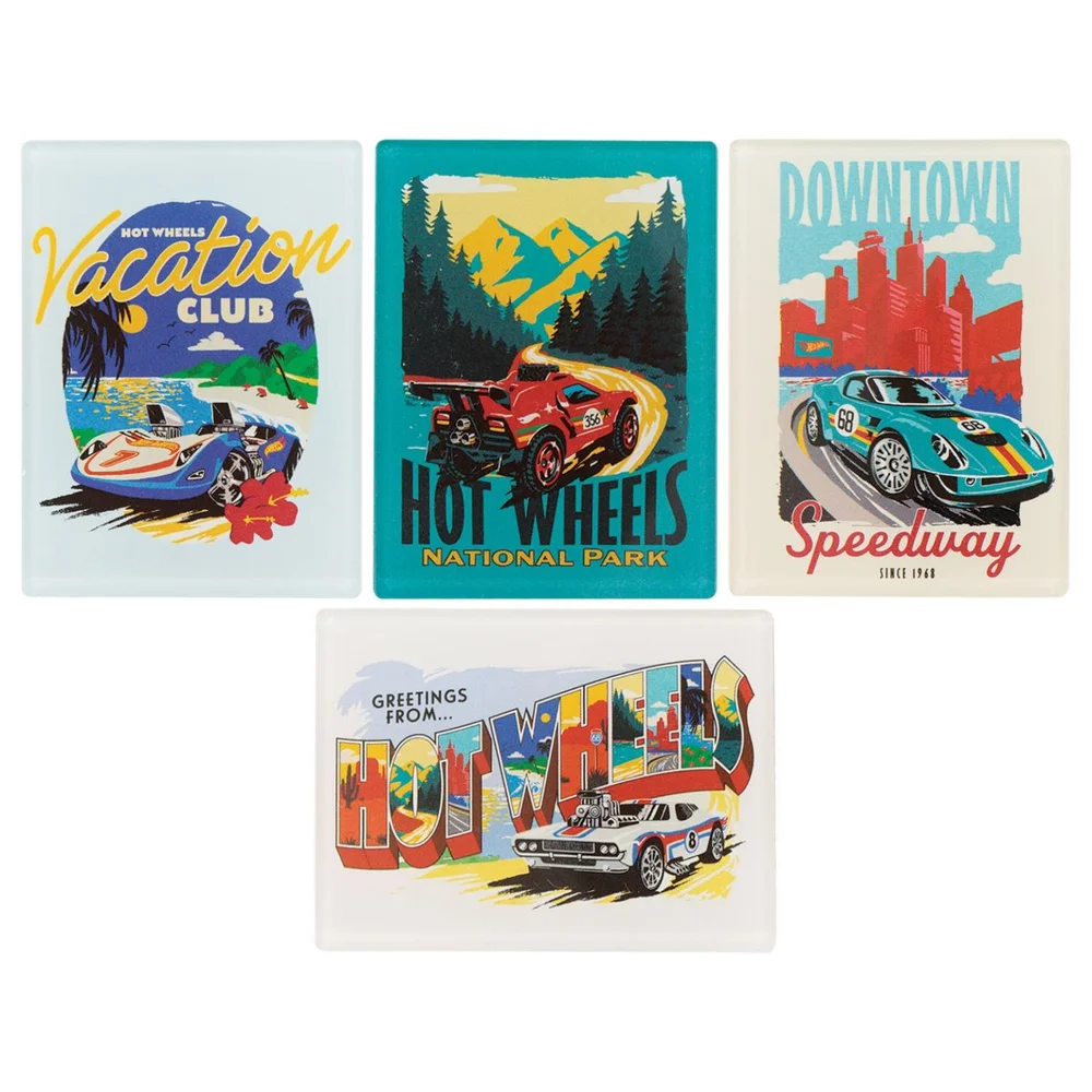 Hot Wheels™ - Set of Four Location Magnets Image 1