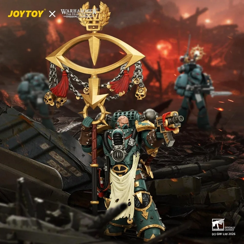 Warhammer Action Figure Sons of Horus Maloghurst the Twisted, the Warmaster's Equerry 13 cm Image 1