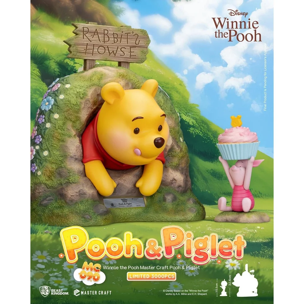 Beast Kingdom Disney Master Craft Statue Pooh & Piglet 33 cm Image 1
