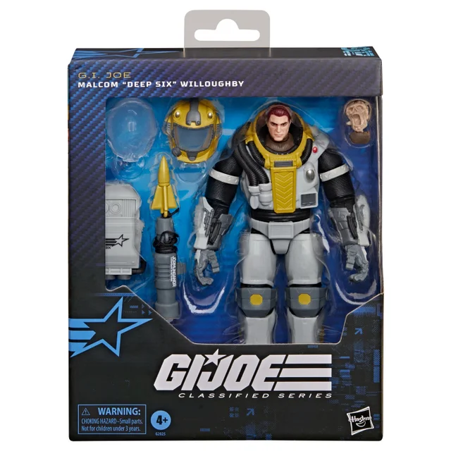 G.I. Joe Classified Series #206, Malcolm "Deep Six" Willoughby, Collectible Deluxe 15 cm Action Figure Set with 6 Accessories