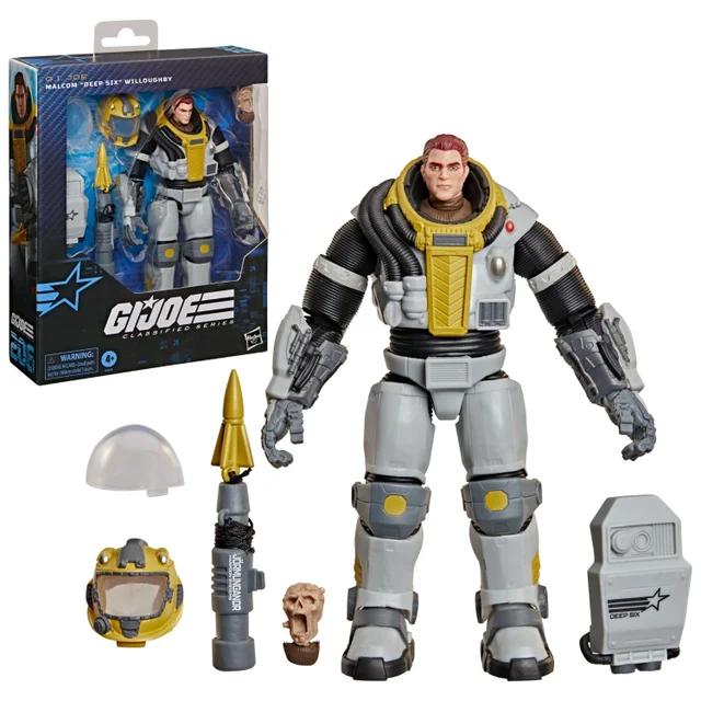 G.I. Joe Classified Series #206, Malcolm "Deep Six" Willoughby, Collectible Deluxe 15 cm Action Figure Set with 6 Accessories