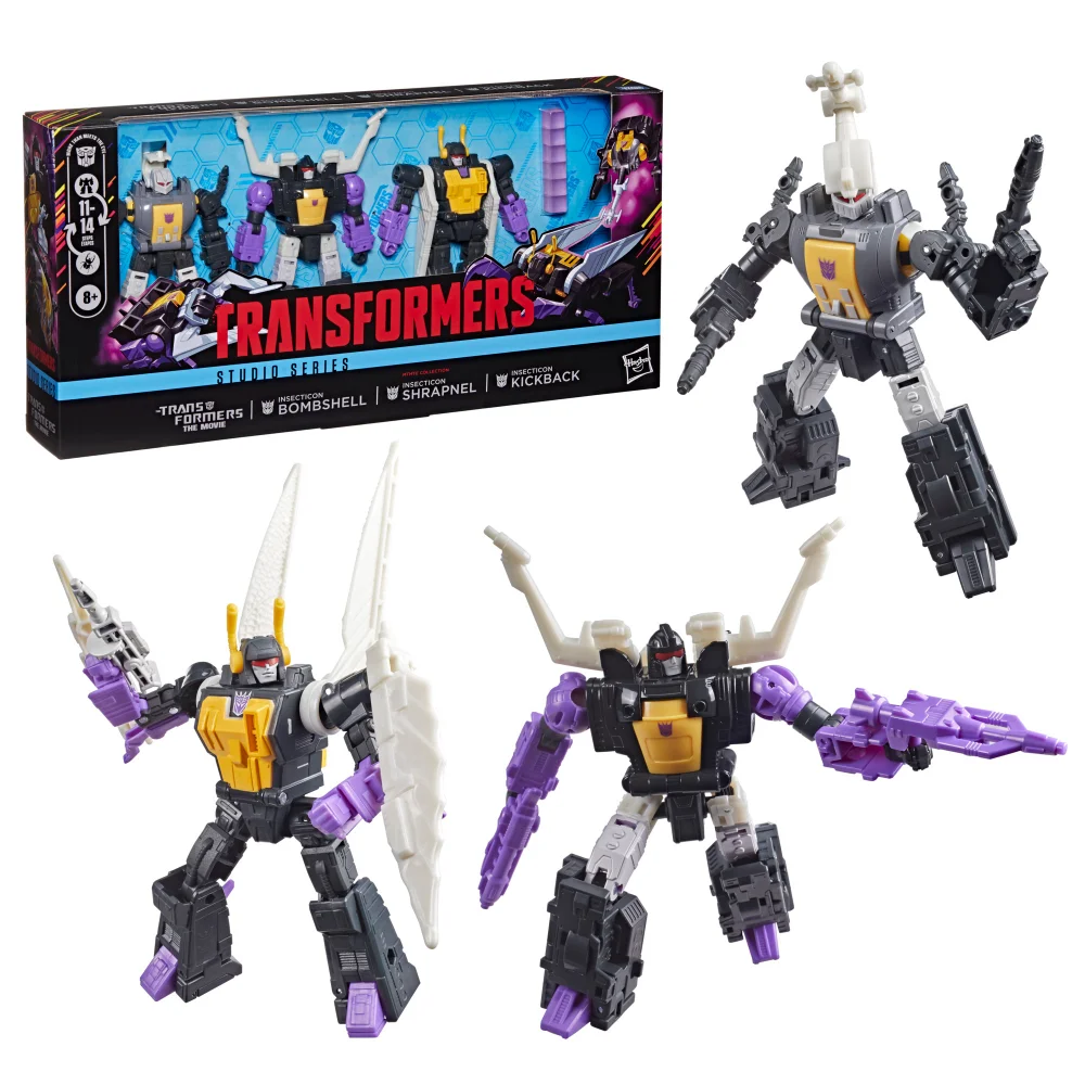 Transformers Toys Studio Series Insecticon 3-Pack, 14-cm Robot Action Figures, 8+ Image 1