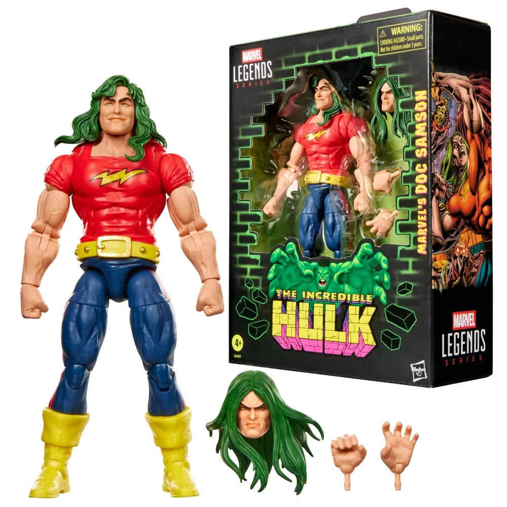 Marvel Legends Series Marvel's Doc Samson, Incredible Hulk Comics Collectible 15 cm Scale Action Figure Set Image 1