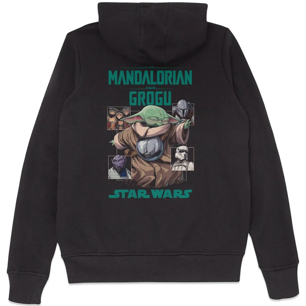 Mandalorian & Grogu Grogu Squares Hoodie Black - XL Image 1