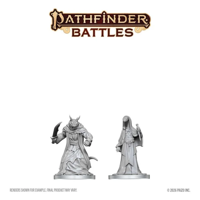 Pathfinder Battles Deep Cuts Unpainted Miniature Zyss & Aapoph Serpentfolk 13 cm