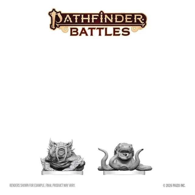 Pathfinder Battles Deep Cuts Unpainted Miniature Bogwid & Slurk 13 cm