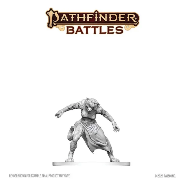 Pathfinder Battles Deep Cuts Unpainted Miniature Weretiger 13 cm
