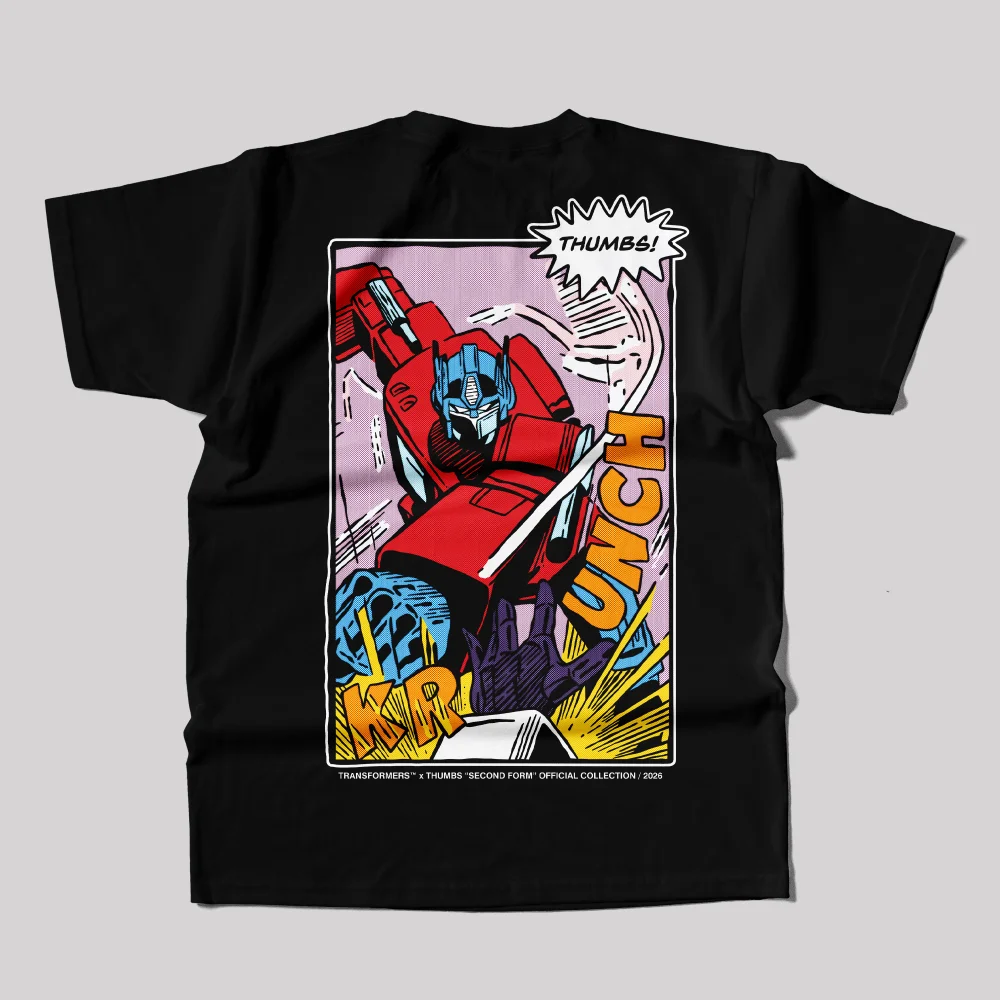 Transformers x THUMBS Zavvi Exclusive Optimus Prime Comic T-Shirt Black - S Image 1