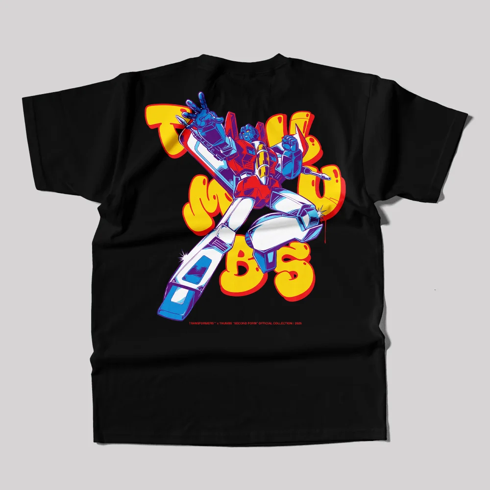 Transformers x THUMBS Starscream Aerosol T-Shirt Black - XL Image 1