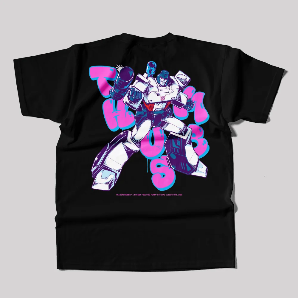 Transformers x THUMBS TT Megatron Aerosol T-Shirt Black - XXL Image 1