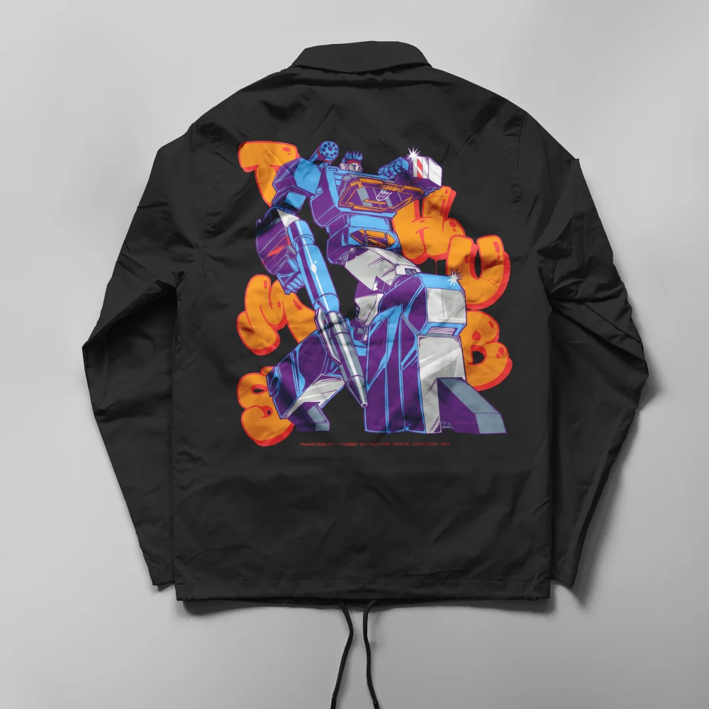 Transformers x THUMBS Soundwave Aerosol Coach Jacket Black - M Image 1