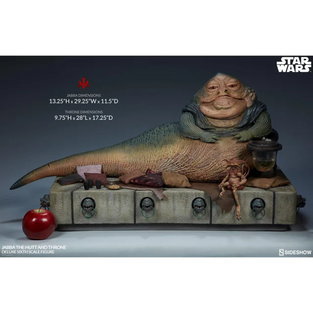 Sideshow 1/6 Jabba the Hutt & Throne Deluxe Figure Set