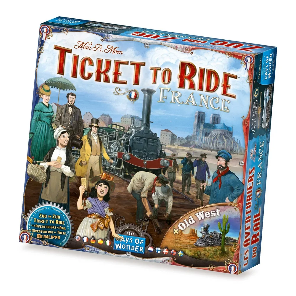 Ticket To Ride Family Board Game France & Old West Map Collection Expansion Image 1