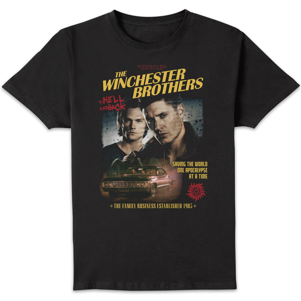 Supernatural - Winchester Bros T-Shirt Black - S Image 1