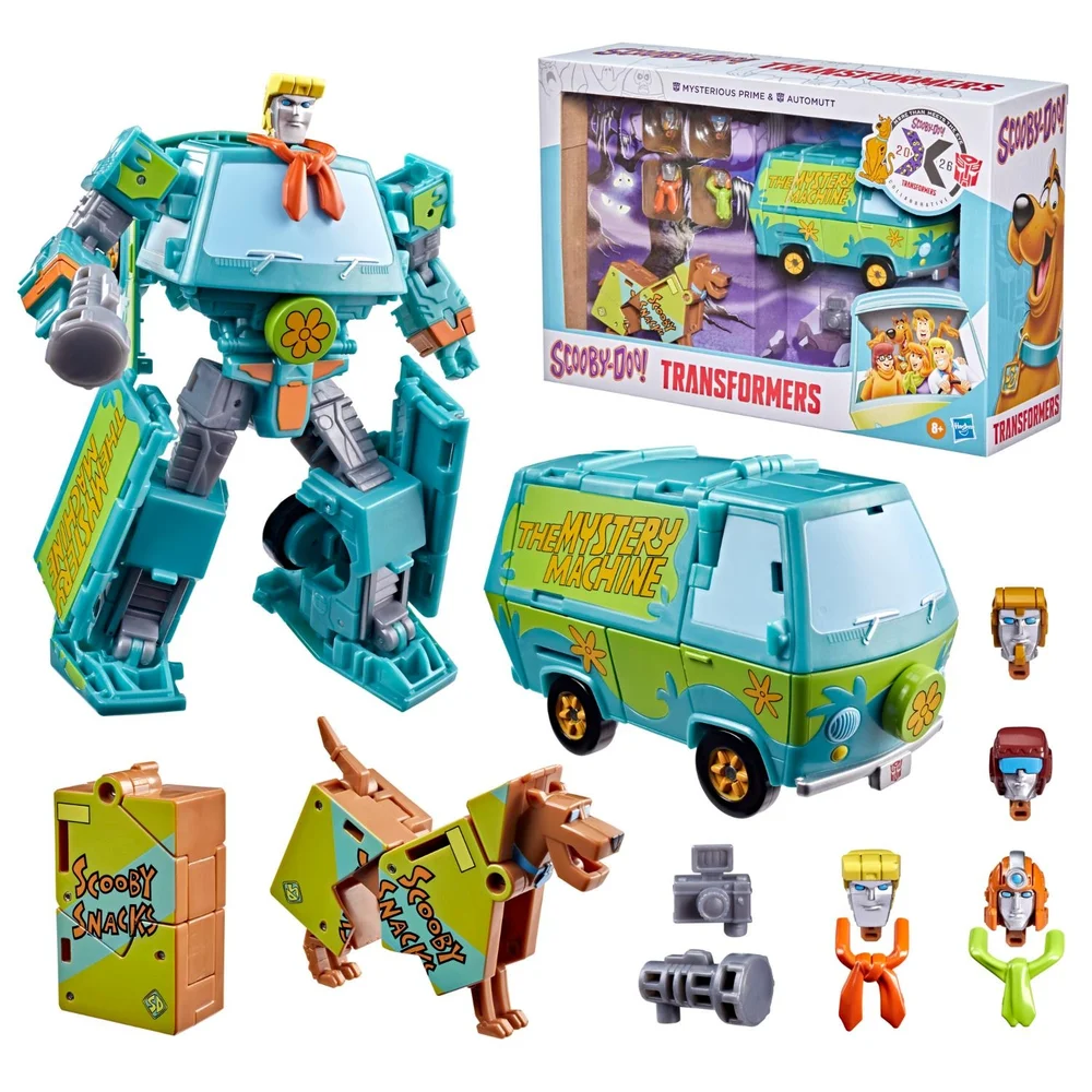 Transformers Scooby Doo Mysterious Prime & Automutt Converting Action Figure Set, Robot Toys for Ages 8+ Image 1