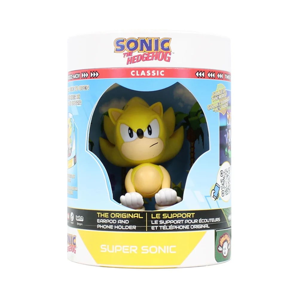 Cable Guys Mini Sonic the Hedgehog - Super Sonic Figure Image 1