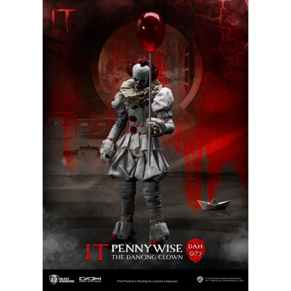Beast Kingdom Stephen Kings It Dynamic 8ction Heroes Action Figure 1/9 Pennywise 21 cm Image 1