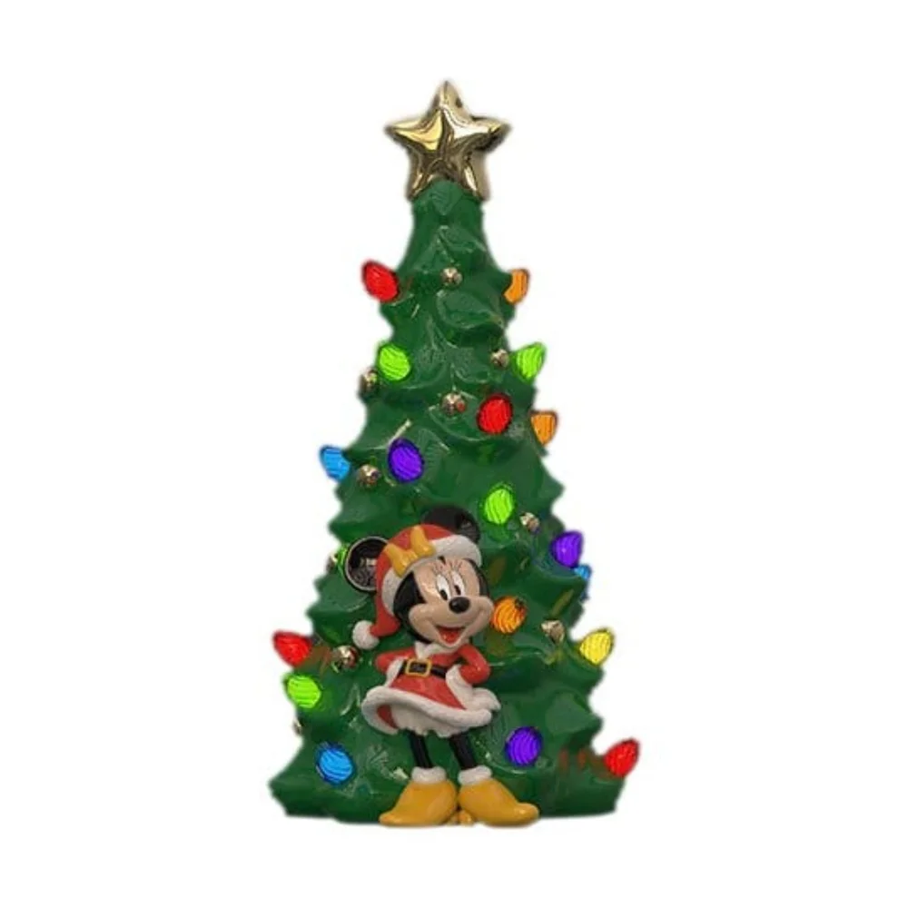 Disney Ceramic Christmas Tree with Lights Minnie Mouse 15 cm Image 1