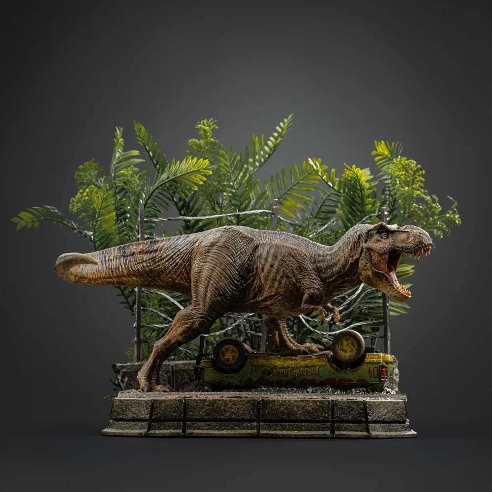 Iron Studios Jurassic Park T-Rex Breakout Set A Icons Statue Image 1