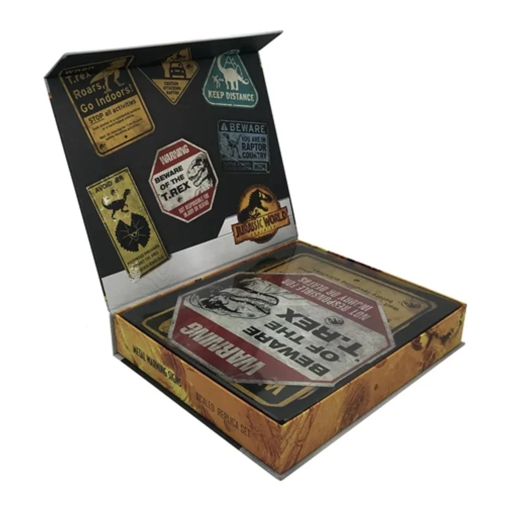 Jurassic World Scaled Prop Replica Metal Warning Signs - Factory Entertainment Image 1