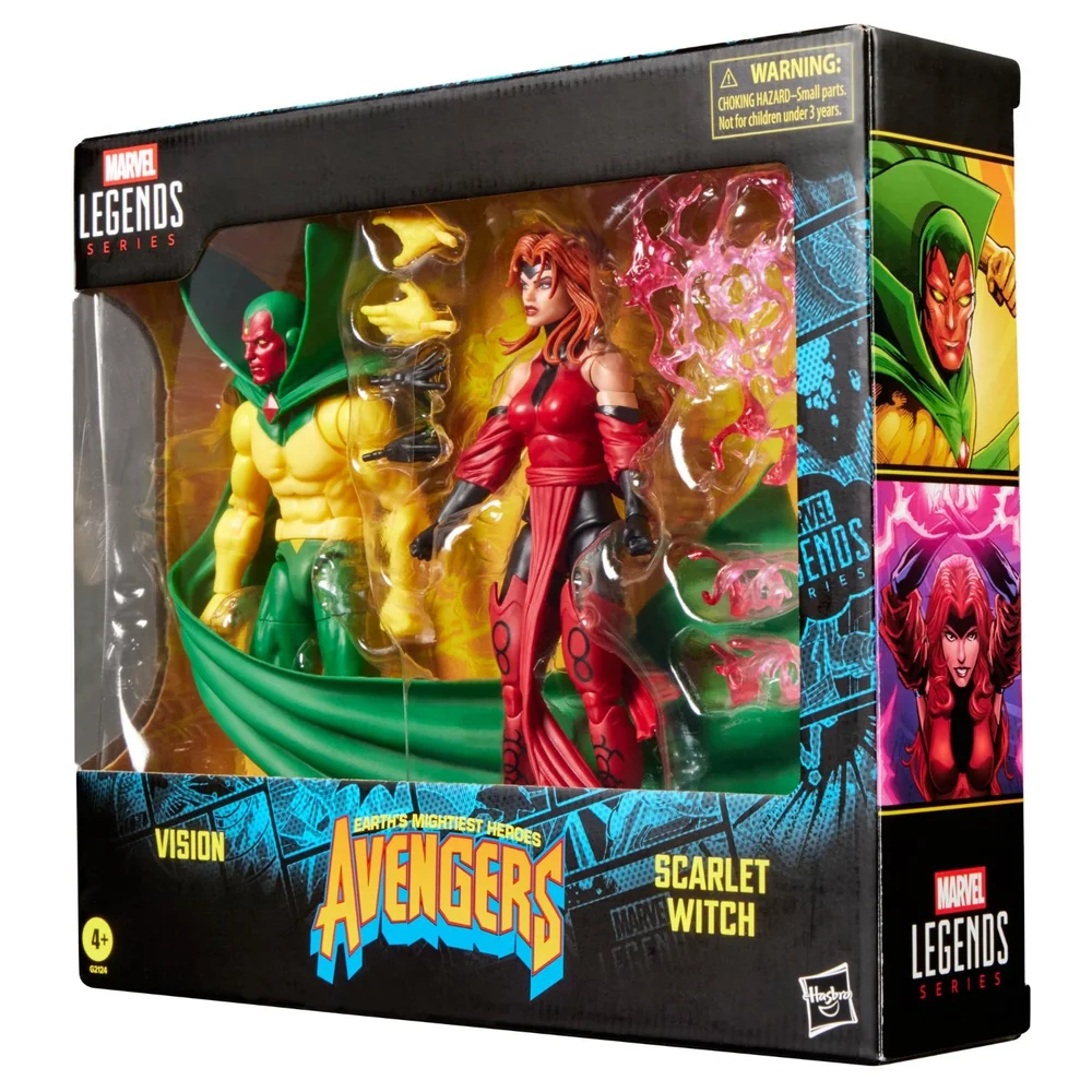 Marvel Legends Series Vision & Scarlet Witch, Avengers: The Crossing Comics Collectible 15-cm Action Figures Image 1