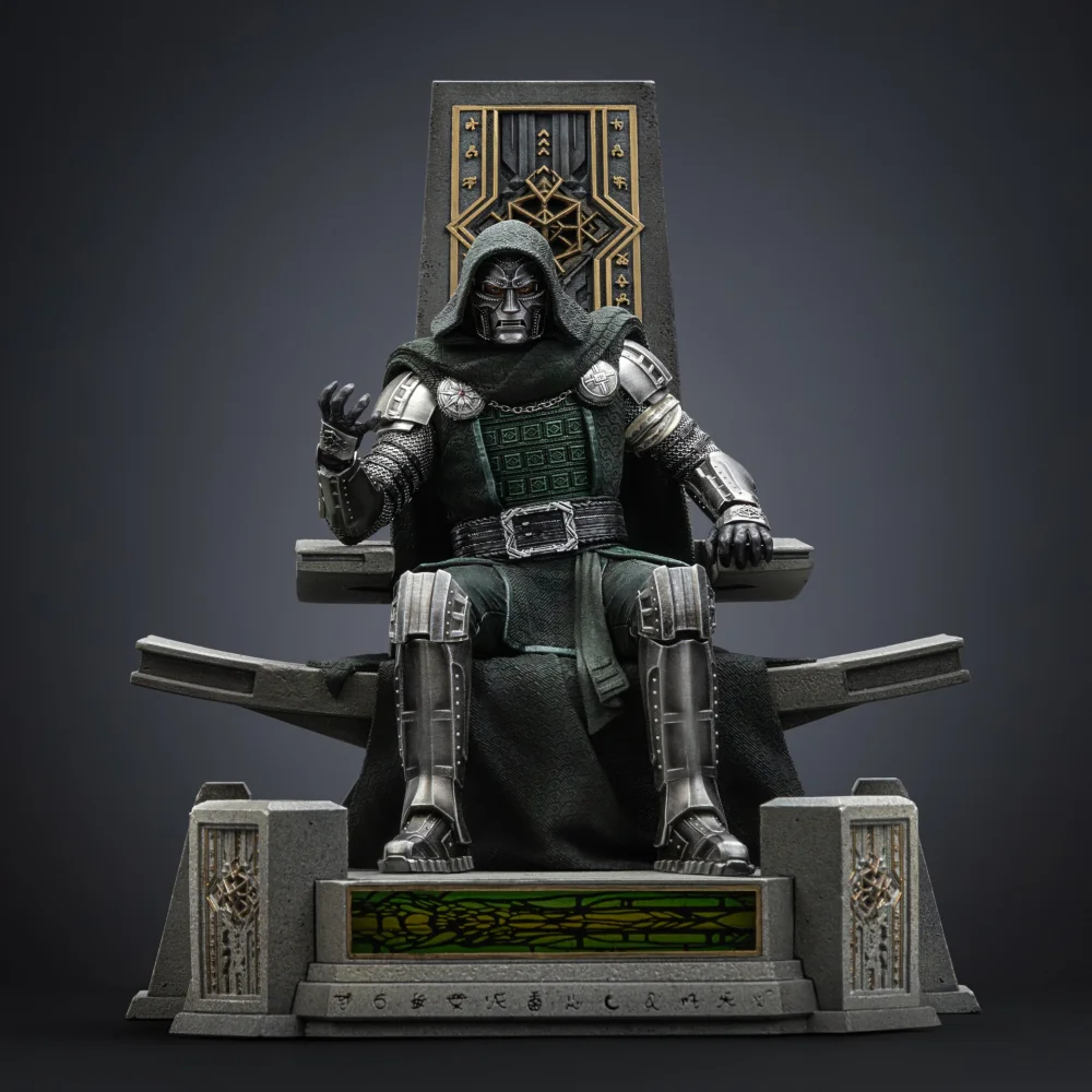 Iron Studios Avengers: Doomsday Doctor Doom on Throne Deluxe Art Scale 1/10 Statue Image 1